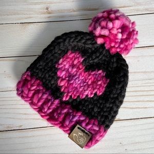Sweetheart Beanie Winter pompom Knit hat